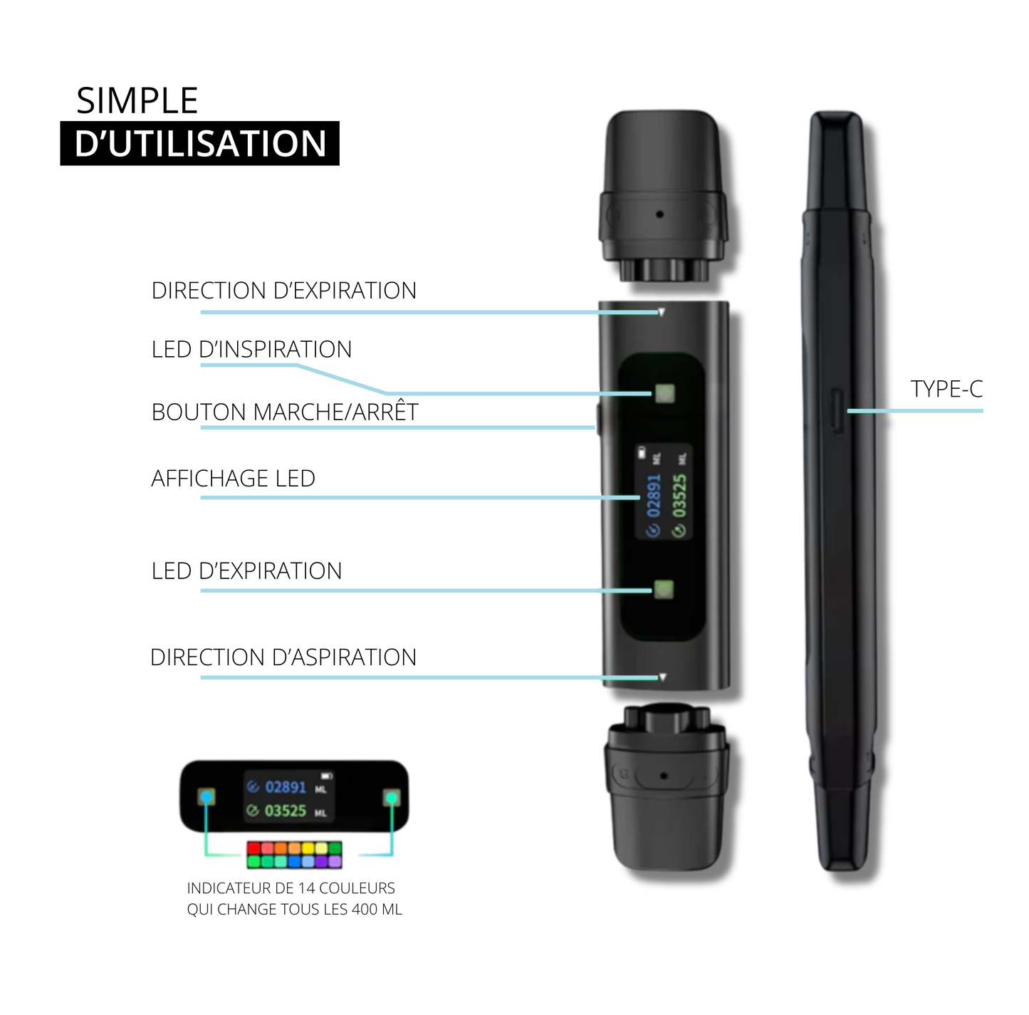 Appareil d’entraînement respiratoire intelligent