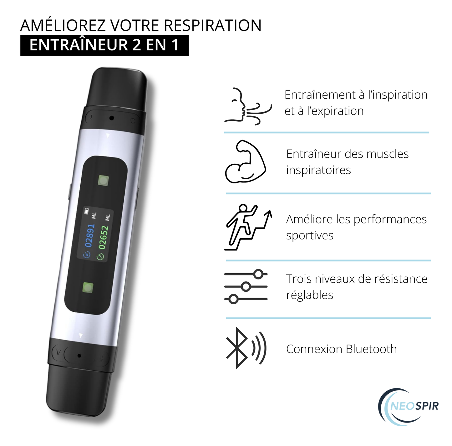 Appareil d’entraînement respiratoire intelligent